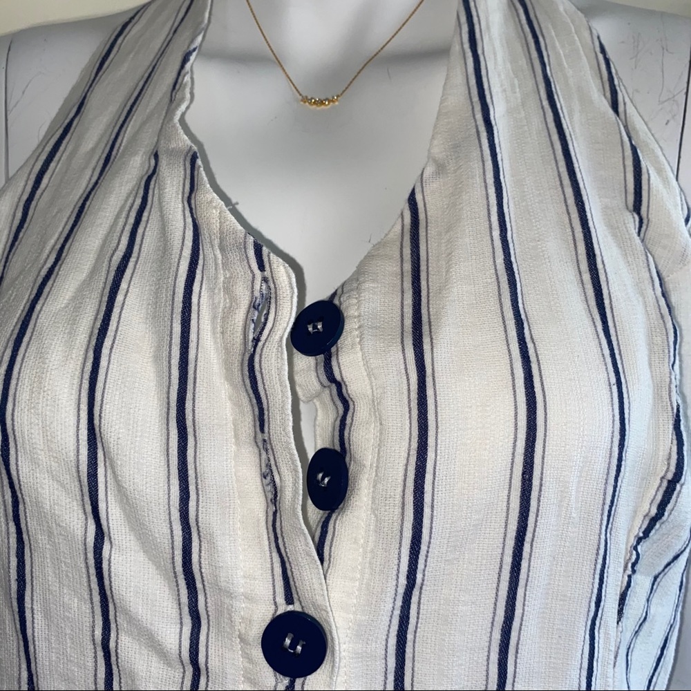 Halter Button Dress - Picture 3 of 6